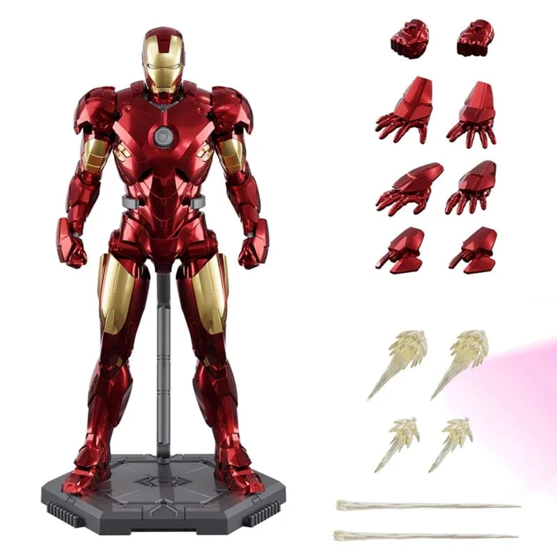 Fondjoy Original Iron Man 1/12 MK1 MK2 MK3 MK4 MK5 MK6 MK7 Zusammengebaute Marvel-Legenden Tony Stark Actionfigur Sammeln Spielzeug Geschenk