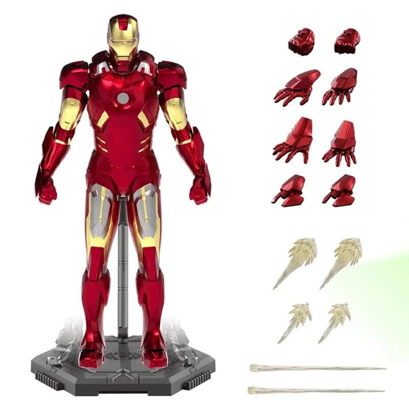 Fondjoy Original Iron Man 1/12 MK1 MK2 MK3 MK4 MK5 MK6 MK7 Zusammengebaute Marvel-Legenden Tony Stark Actionfigur Sammeln Spielzeug Geschenk