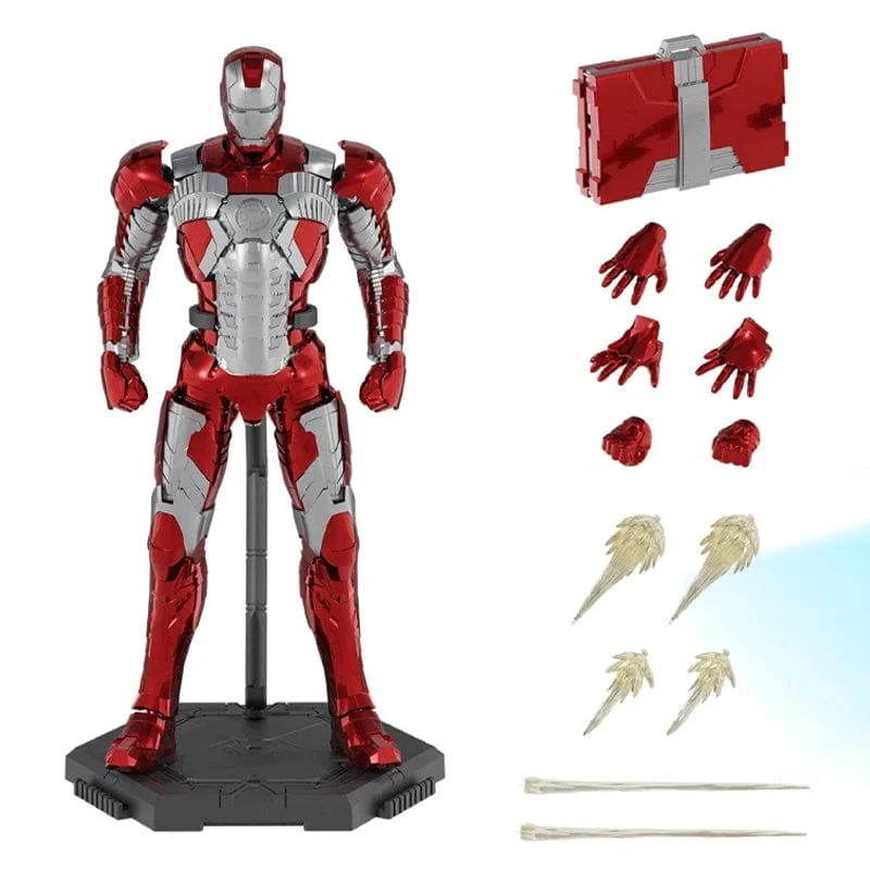 Fondjoy Original Iron Man 1/12 MK1 MK2 MK3 MK4 MK5 MK6 MK7 Zusammengebaute Marvel-Legenden Tony Stark Actionfigur Sammeln Spielzeug Geschenk