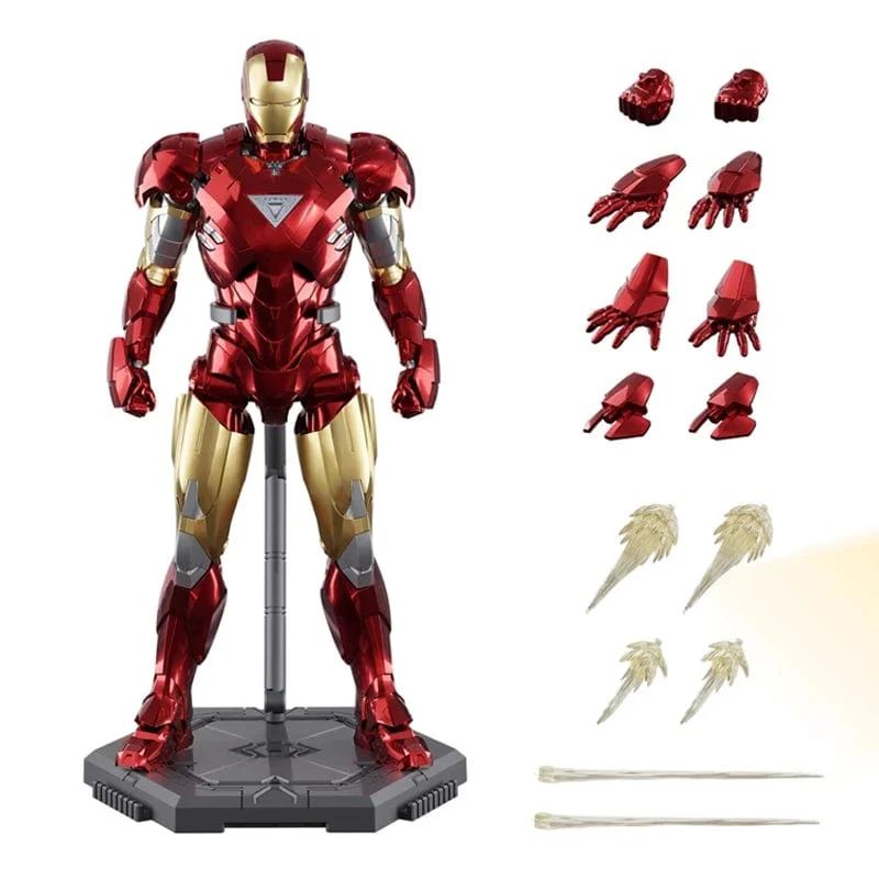 Fondjoy Original Iron Man 1/12 MK1 MK2 MK3 MK4 MK5 MK6 MK7 Zusammengebaute Marvel-Legenden Tony Stark Actionfigur Sammeln Spielzeug Geschenk