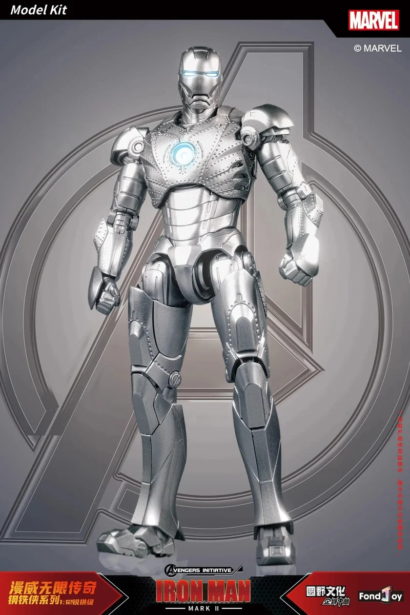 Fondjoy Original Iron Man 1/12 MK1 MK2 MK3 MK4 MK5 MK6 MK7 Zusammengebaute Marvel-Legenden Tony Stark Actionfigur Sammeln Spielzeug Geschenk
