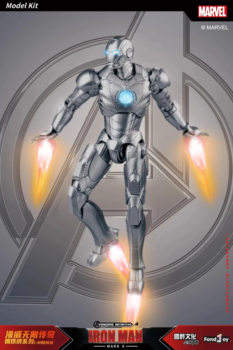 Fondjoy Original Iron Man 1/12 MK1 MK2 MK3 MK4 MK5 MK6 MK7 Zusammengebaute Marvel-Legenden Tony Stark Actionfigur Sammeln Spielzeug Geschenk