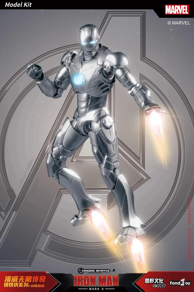 Fondjoy Original Iron Man 1/12 MK1 MK2 MK3 MK4 MK5 MK6 MK7 Zusammengebaute Marvel-Legenden Tony Stark Actionfigur Sammeln Spielzeug Geschenk