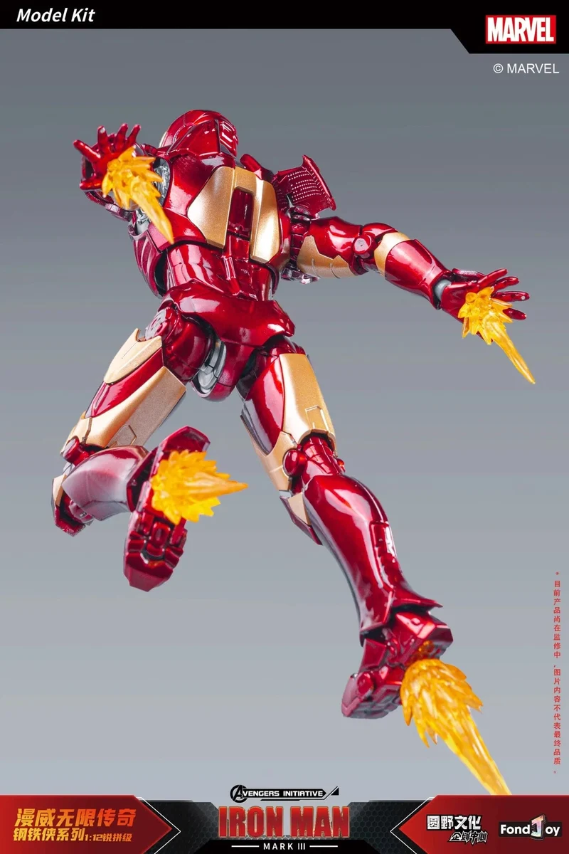 Fondjoy Original Iron Man 1/12 MK1 MK2 MK3 MK4 MK5 MK6 MK7 Zusammengebaute Marvel-Legenden Tony Stark Actionfigur Sammeln Spielzeug Geschenk