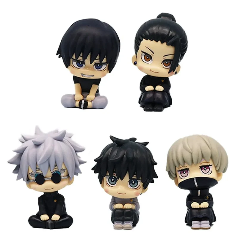 Neue 5 Teile/satz Jujutsu Kaisen Niedlich Yuji Itadori Gojo Satoru Q Ver. PVC Action-figuren Anime Abbildung Modell Spielzeug Sammlung Puppe Geschenk