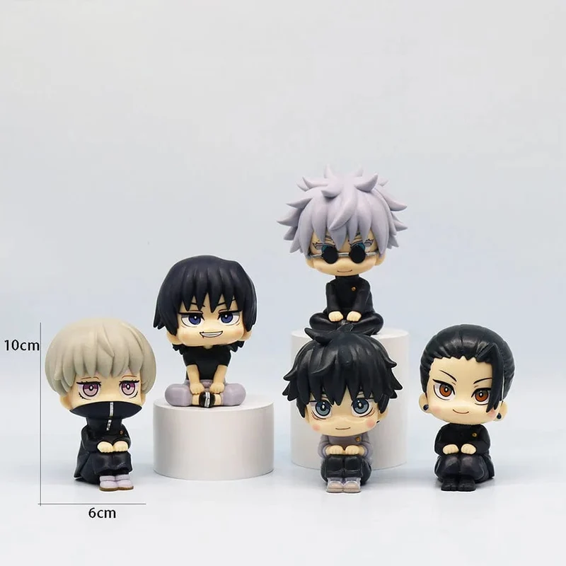 Neue 5 Teile/satz Jujutsu Kaisen Niedlich Yuji Itadori Gojo Satoru Q Ver. PVC Action-figuren Anime Abbildung Modell Spielzeug Sammlung Puppe Geschenk
