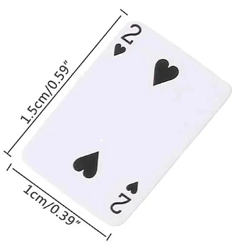 Niedliches Mini-Pokerspiel, tragbares Mini-Haus, Spielkarten, Puppenzubehör, Heimdekoration, kleines Party-Brettspiel, Pokerkartenspiele