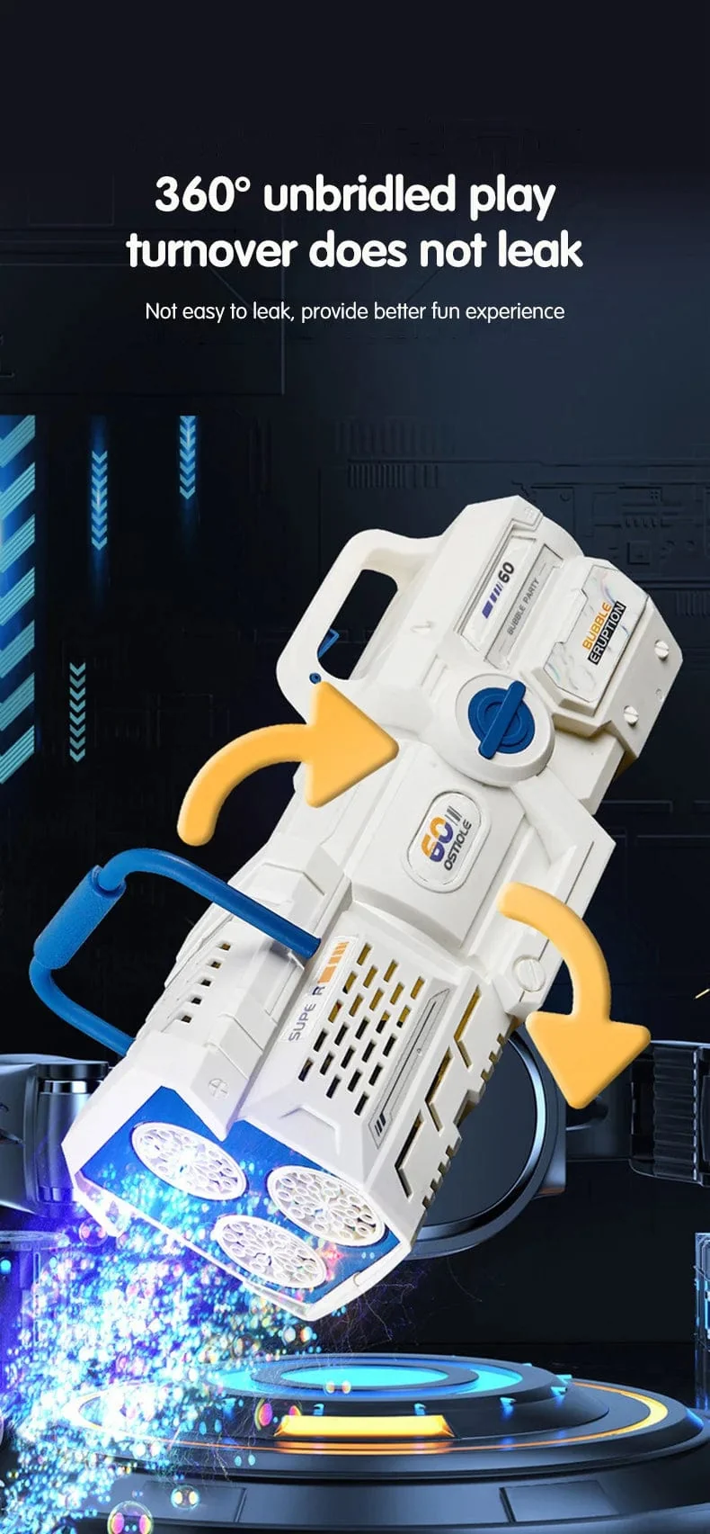 Seifenblasenpistole mit 60 Löchern, LED-Licht, elektrisch, automatische Raketenseifenblasenmaschine, Spielzeug für Kinder, Outdoor, Hochzeit, Party, Kindergeschenke