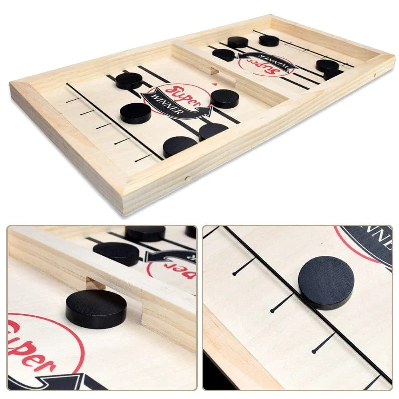 Tischhockey Tempo Sling Puck Brettspiel Fast Sling Puck Winner Party Spiel Erwachsene Kind Familienspiel Desktop Battle Brettspiel
