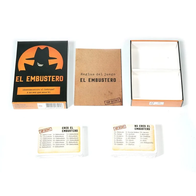 El Embustero ¿Conseguirás desenmascararlo? ¡Faroles, Creatividad, Juegos de Palabras y sospechas! Tischspiel Kartenspiel Familie g