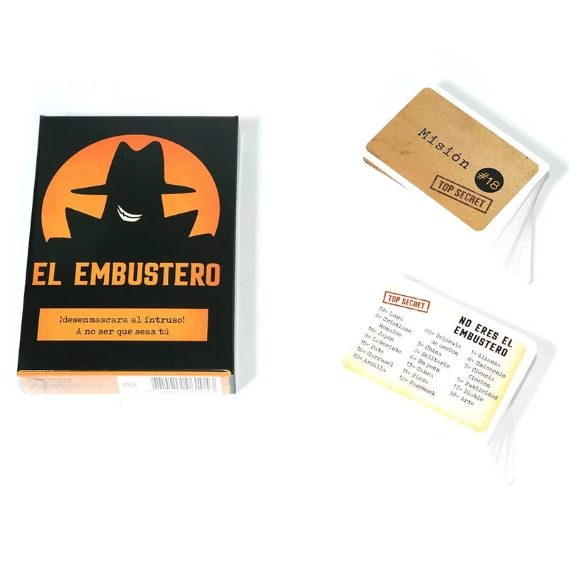 El Embustero ¿Conseguirás desenmascararlo? ¡Faroles, Creatividad, Juegos de Palabras y sospechas! Tischspiel Kartenspiel Familie g