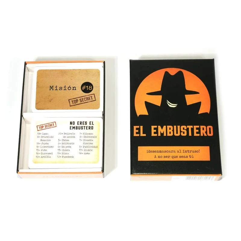 El Embustero ¿Conseguirás desenmascararlo? ¡Faroles, Creatividad, Juegos de Palabras y sospechas! Tischspiel Kartenspiel Familie g