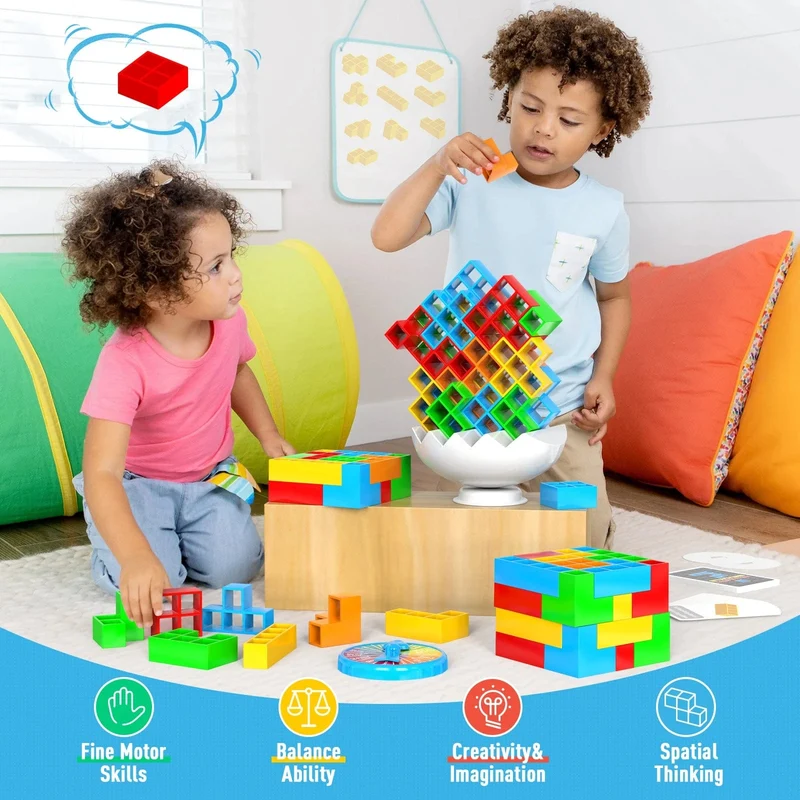 64-70-teiliges Stapelbrettspiel für Partys, Familienspiele, Requisiten, Bausteine, Wettbewerb für Kinder und Erwachsene, Geburtstagsgeschenke, Desktop-Spielzeug