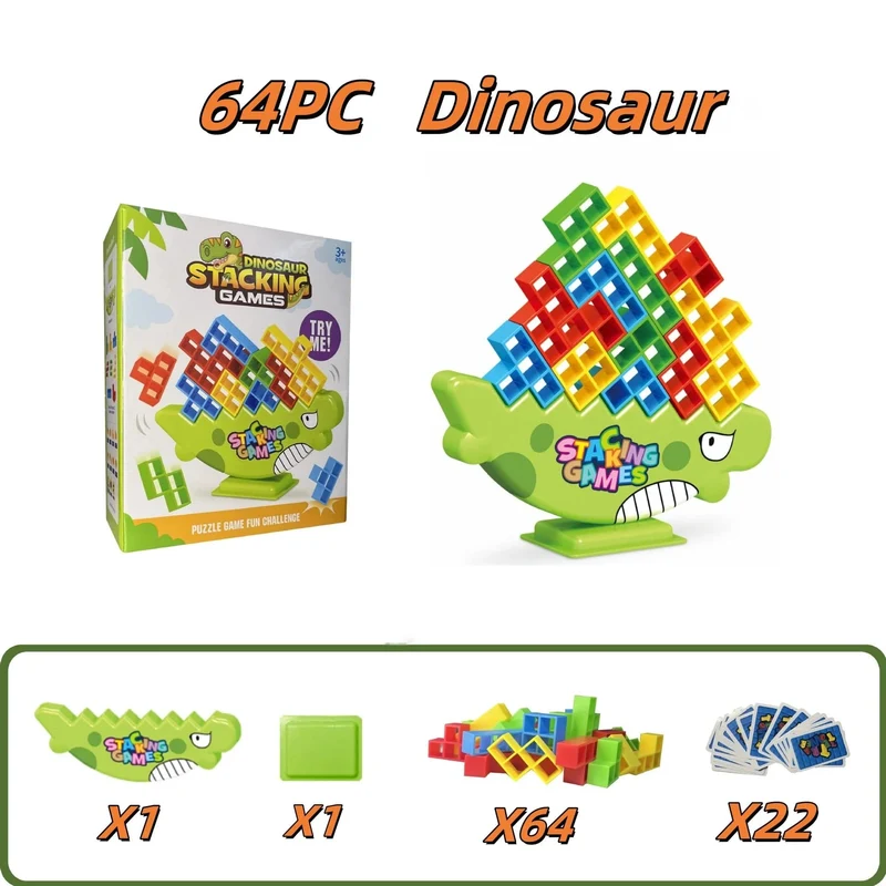 64-70-teiliges Stapelbrettspiel für Partys, Familienspiele, Requisiten, Bausteine, Wettbewerb für Kinder und Erwachsene, Geburtstagsgeschenke, Desktop-Spielzeug