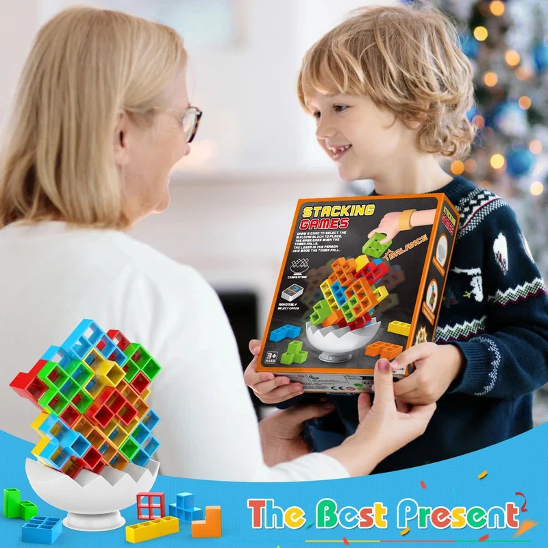 64-70-teiliges Stapelbrettspiel für Partys, Familienspiele, Requisiten, Bausteine, Wettbewerb für Kinder und Erwachsene, Geburtstagsgeschenke, Desktop-Spielzeug