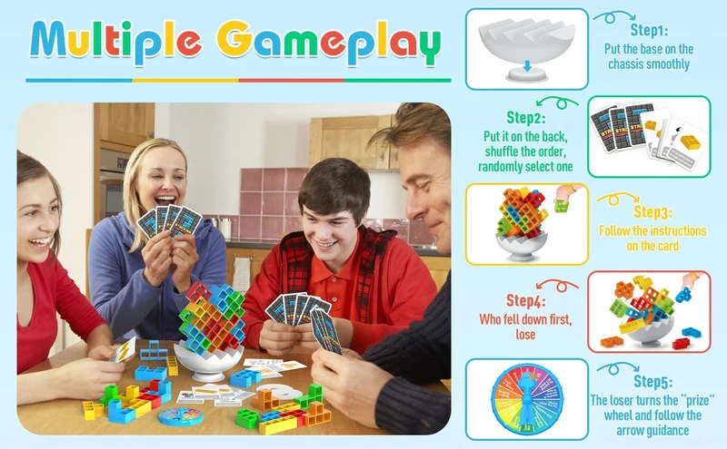 64-70-teiliges Stapelbrettspiel für Partys, Familienspiele, Requisiten, Bausteine, Wettbewerb für Kinder und Erwachsene, Geburtstagsgeschenke, Desktop-Spielzeug