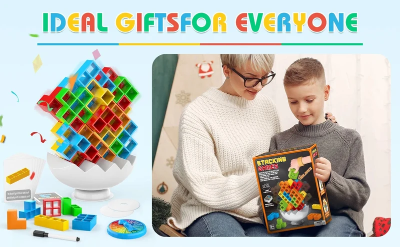 64-70-teiliges Stapelbrettspiel für Partys, Familienspiele, Requisiten, Bausteine, Wettbewerb für Kinder und Erwachsene, Geburtstagsgeschenke, Desktop-Spielzeug