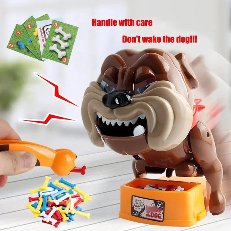 Lustiges, heikles Spielzeug, böser Hund, Kauknochen, Action-Spiele, beißender Weckhund, interaktives Spielzeug für Eltern, Party, Familienspiel, Kinder, Weihnachtsgeschenk