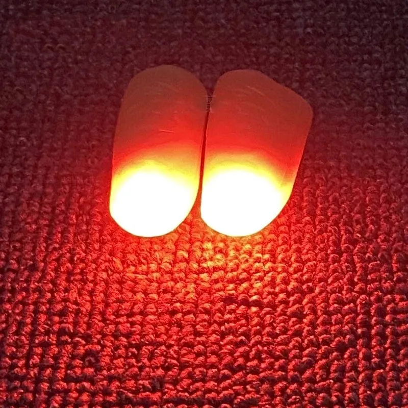 2 STÜCKE Zaubertrick Finger Daumen mit LED Batteriebetriebene Zauberrequisiten Halloween Zaubertrick Finger Daumen Party Spielzeug für Kinder