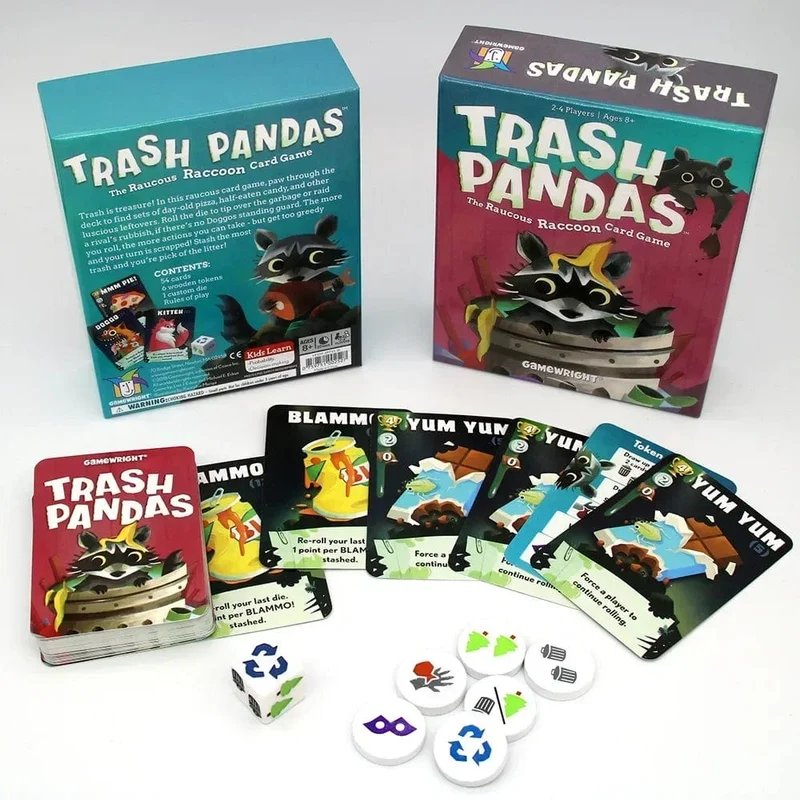 Trash Pandas Brettspiel Party Familienstrategiespiel Interessante Kartenspiele (englische Version)
