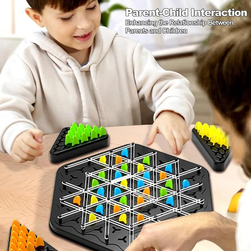 Ketten-Triggle-Schachspiel, Triggle-Gummiband-Spielspielzeug für Kinder, interaktives Brettspiel-Kampfset für Familienfeiern als Geschenk