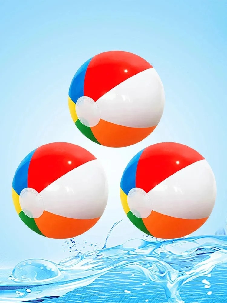 3 Stück aufblasbarer Wasserball, bunte Luftballons, für Schwimmbadpartys, Wasserspiel, Strandsportball, lustiges Spielzeug für Kinder