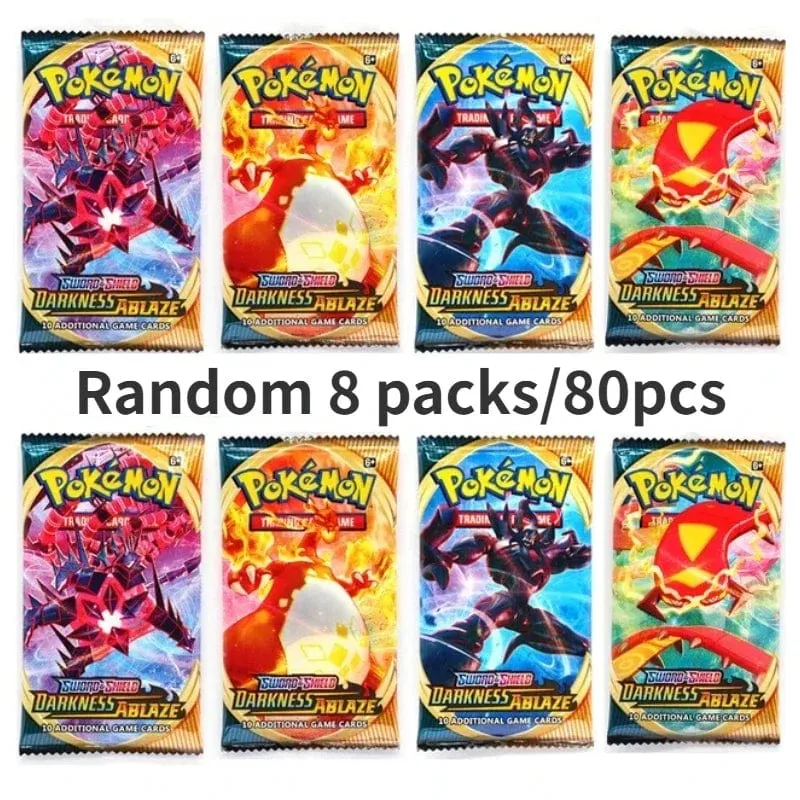 Zufällige 40/80 PCS Pokemon Karten Deck Box Pikachu Englisch Party Spiele Tabletop Matchmaking Karten Set Pokemon Karten' Album Kinder Spielzeug