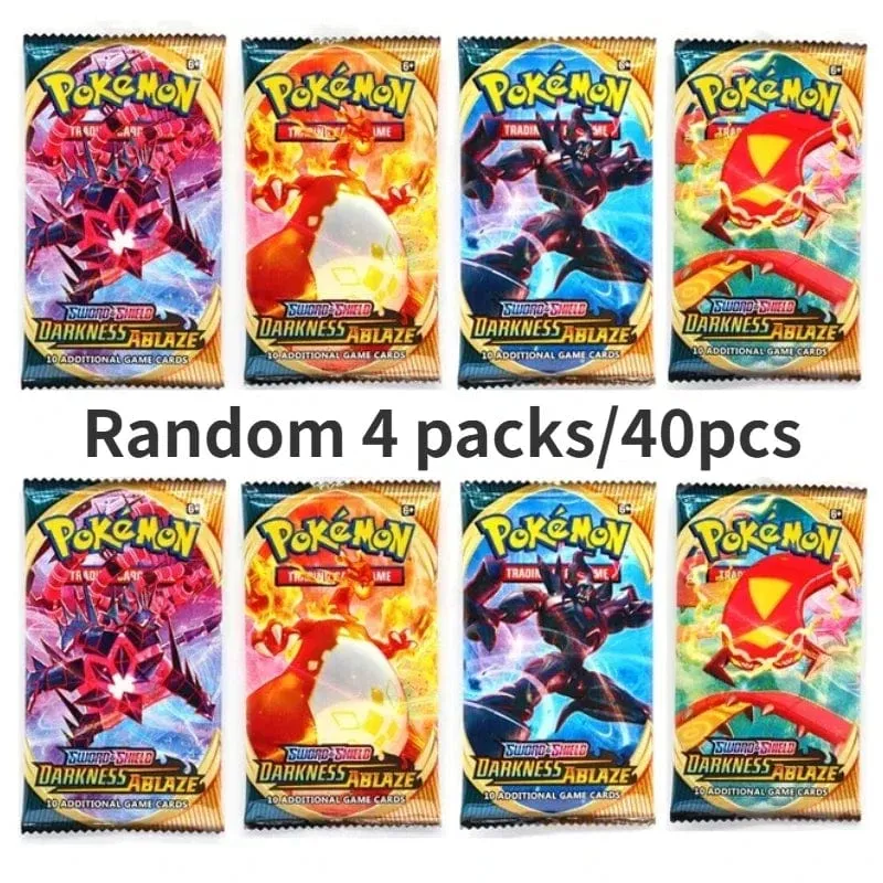 Zufällige 40/80 PCS Pokemon Karten Deck Box Pikachu Englisch Party Spiele Tabletop Matchmaking Karten Set Pokemon Karten' Album Kinder Spielzeug