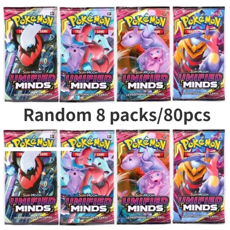 Zufällige 40/80 PCS Pokemon Karten Deck Box Pikachu Englisch Party Spiele Tabletop Matchmaking Karten Set Pokemon Karten' Album Kinder Spielzeug