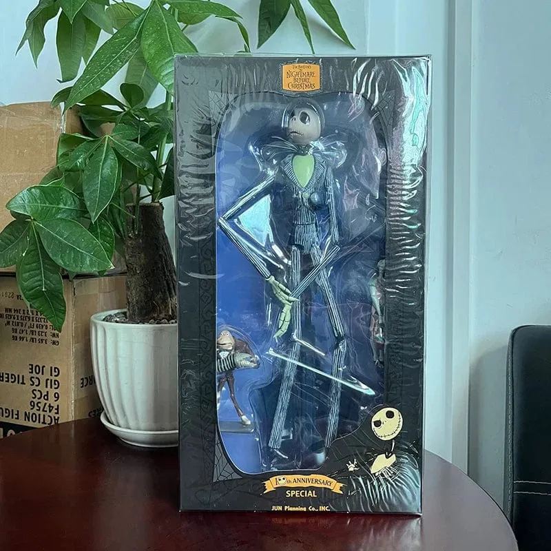 Der Albtraum vor Weihnachten Jack Skellington Actionfigur 12 Gesichter Jack Jack Chair Sonderversion Modell Spielzeug Hallowen Geschenk