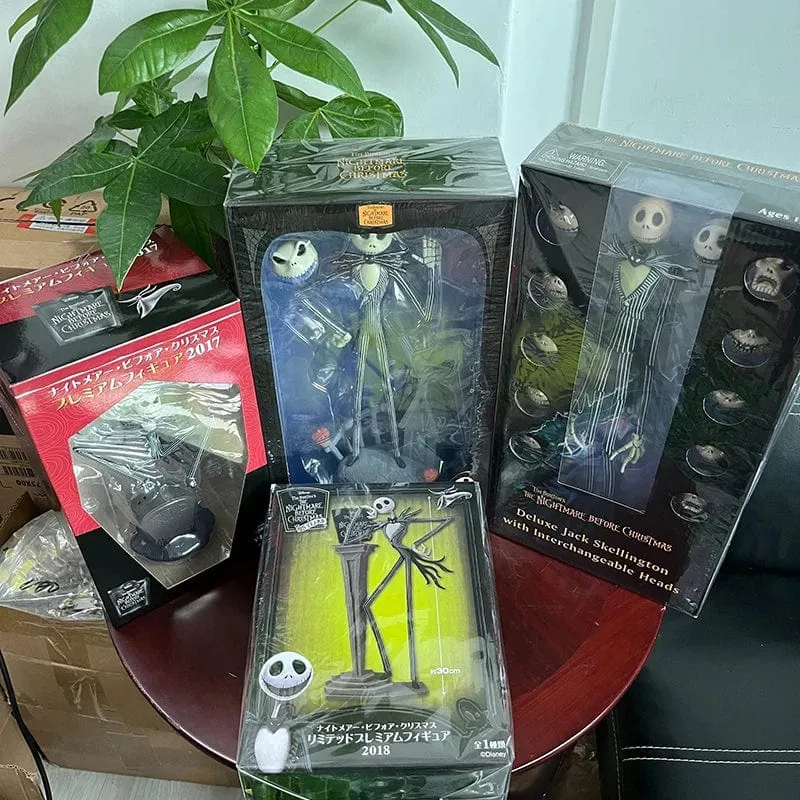 Der Albtraum vor Weihnachten Jack Skellington Actionfigur 12 Gesichter Jack Jack Chair Sonderversion Modell Spielzeug Hallowen Geschenk