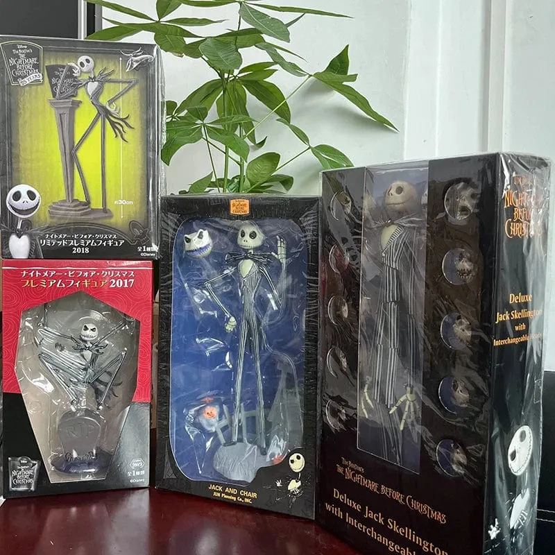 Der Albtraum vor Weihnachten Jack Skellington Actionfigur 12 Gesichter Jack Jack Chair Sonderversion Modell Spielzeug Hallowen Geschenk