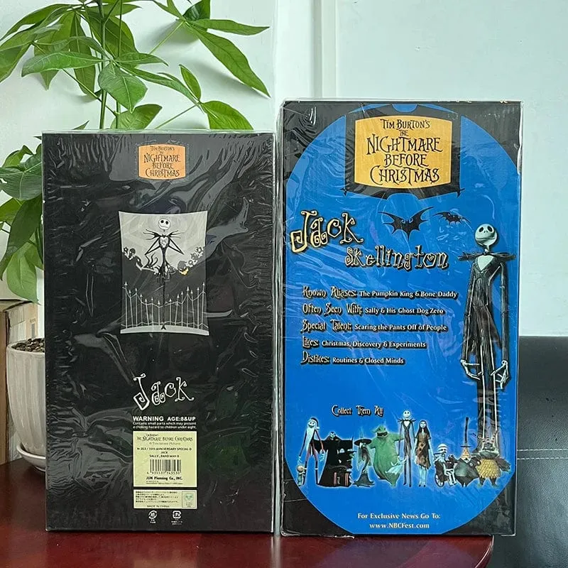 Der Albtraum vor Weihnachten Jack Skellington Actionfigur 12 Gesichter Jack Jack Chair Sonderversion Modell Spielzeug Hallowen Geschenk