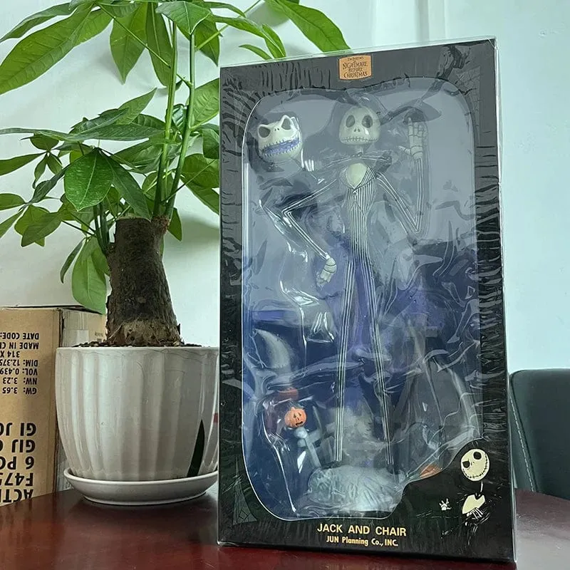 Der Albtraum vor Weihnachten Jack Skellington Actionfigur 12 Gesichter Jack Jack Chair Sonderversion Modell Spielzeug Hallowen Geschenk