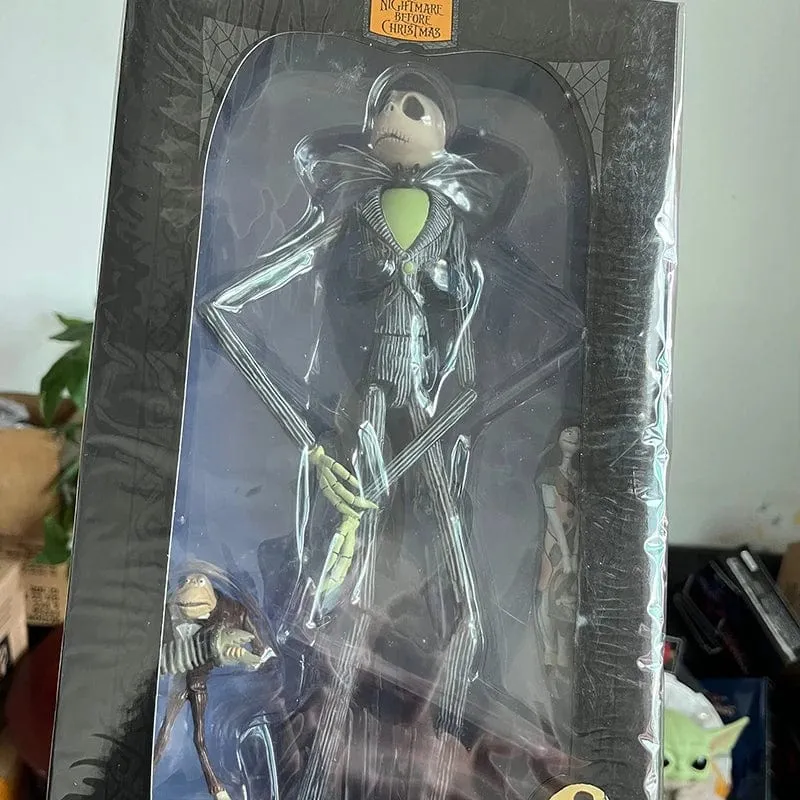 Der Albtraum vor Weihnachten Jack Skellington Actionfigur 12 Gesichter Jack Jack Chair Sonderversion Modell Spielzeug Hallowen Geschenk