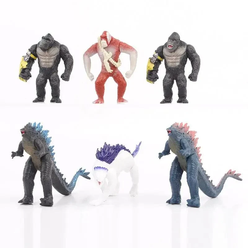 6 Teile/paket Godzilla VS King Kong 2 Neue Reich Action Figur Neue Ankunft Monster Modell Gojira Ornamente Puppe