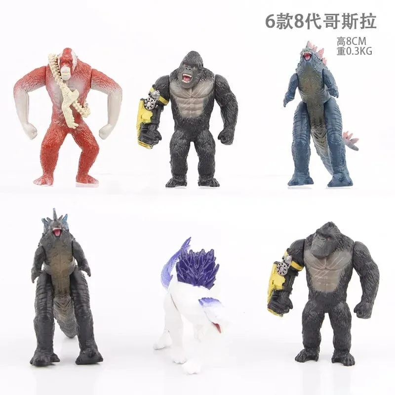 6 Teile/paket Godzilla VS King Kong 2 Neue Reich Action Figur Neue Ankunft Monster Modell Gojira Ornamente Puppe