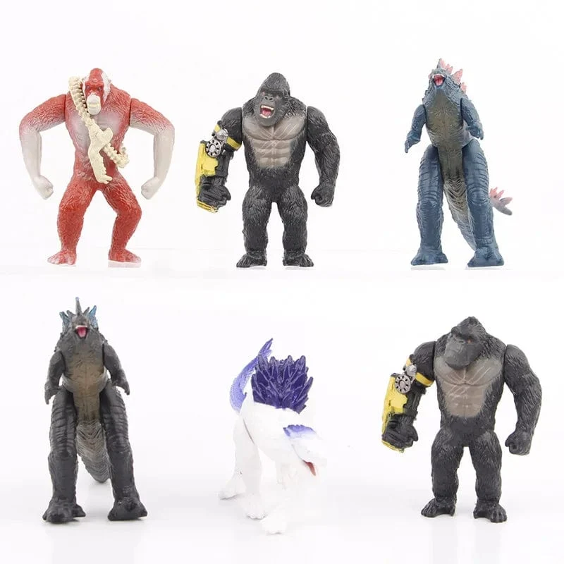 6 Teile/paket Godzilla VS King Kong 2 Neue Reich Action Figur Neue Ankunft Monster Modell Gojira Ornamente Puppe