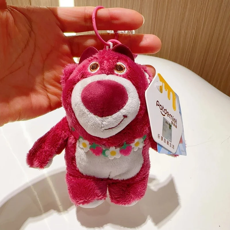 Original Disney Toy Story Stich Kawaii Winnie Lotso Plüsch Puppe Cartoon Gefüllte Anime Keychain Anhänger Band Spielzeug Geschenk Für Kinder