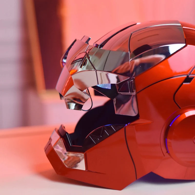 Neu AutoKing 1:1 Mk5 Iron Man Helm Cosplay Sprachsteuerung Augen mit Licht Modell Spielzeug für Erwachsene Elektrisches tragbares Weihnachtsgeschenk