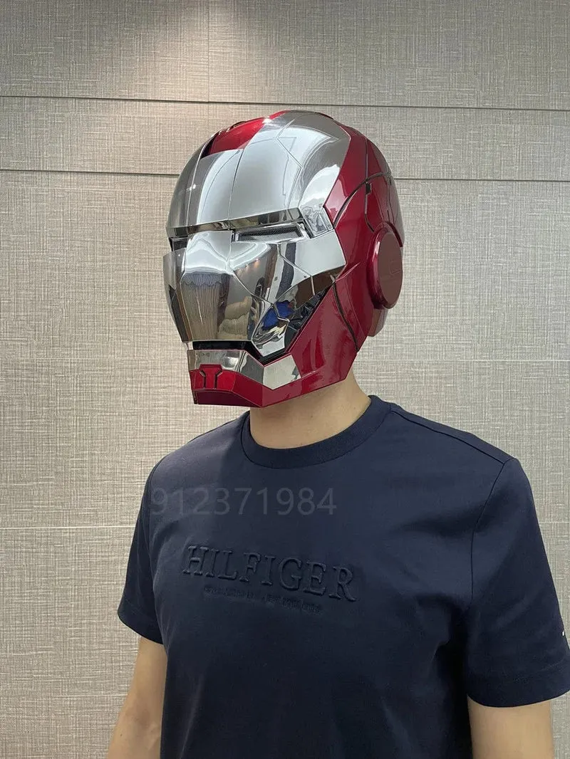 Neu AutoKing 1:1 Mk5 Iron Man Helm Cosplay Sprachsteuerung Augen mit Licht Modell Spielzeug für Erwachsene Elektrisches tragbares Weihnachtsgeschenk