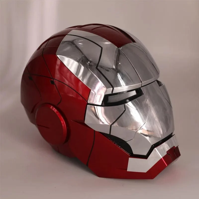 Neu AutoKing 1:1 Mk5 Iron Man Helm Cosplay Sprachsteuerung Augen mit Licht Modell Spielzeug für Erwachsene Elektrisches tragbares Weihnachtsgeschenk