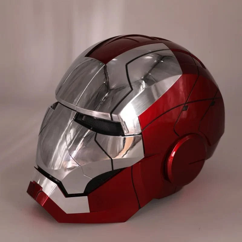 Neu AutoKing 1:1 Mk5 Iron Man Helm Cosplay Sprachsteuerung Augen mit Licht Modell Spielzeug für Erwachsene Elektrisches tragbares Weihnachtsgeschenk