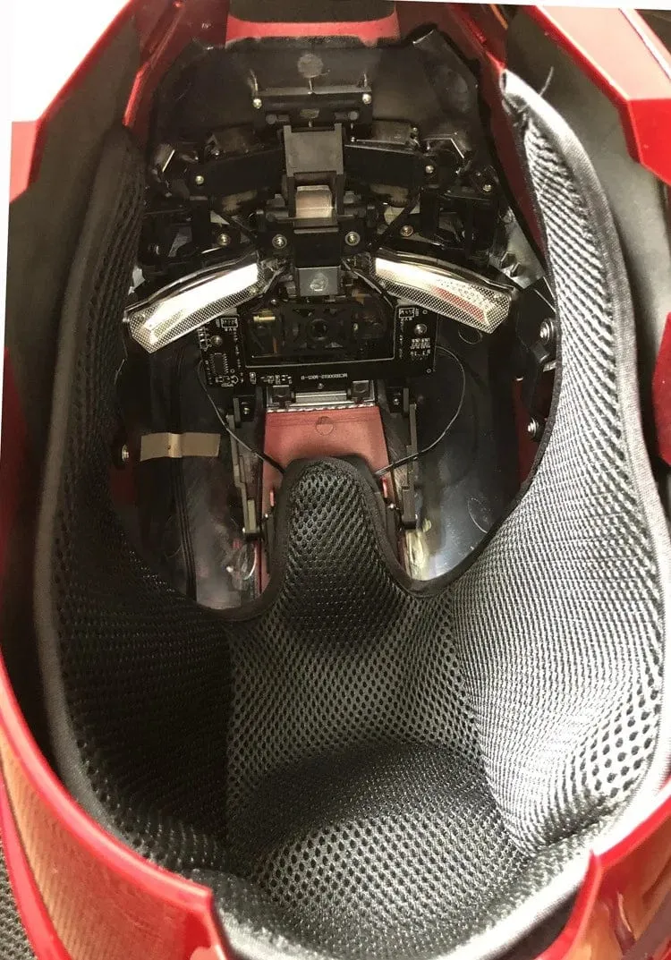 Neu AutoKing 1:1 Mk5 Iron Man Helm Cosplay Sprachsteuerung Augen mit Licht Modell Spielzeug für Erwachsene Elektrisches tragbares Weihnachtsgeschenk