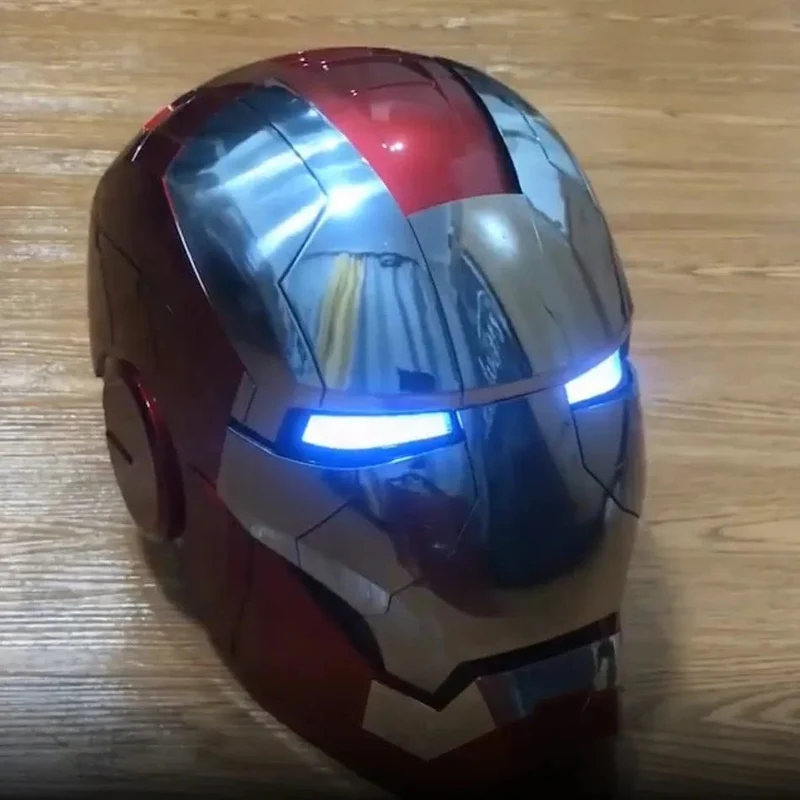 Neu AutoKing 1:1 Mk5 Iron Man Helm Cosplay Sprachsteuerung Augen mit Licht Modell Spielzeug für Erwachsene Elektrisches tragbares Weihnachtsgeschenk