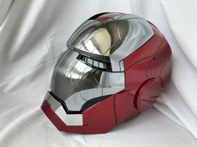 Neu AutoKing 1:1 Mk5 Iron Man Helm Cosplay Sprachsteuerung Augen mit Licht Modell Spielzeug für Erwachsene Elektrisches tragbares Weihnachtsgeschenk