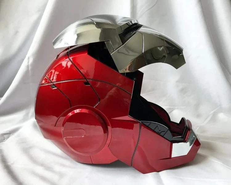 Neu AutoKing 1:1 Mk5 Iron Man Helm Cosplay Sprachsteuerung Augen mit Licht Modell Spielzeug für Erwachsene Elektrisches tragbares Weihnachtsgeschenk