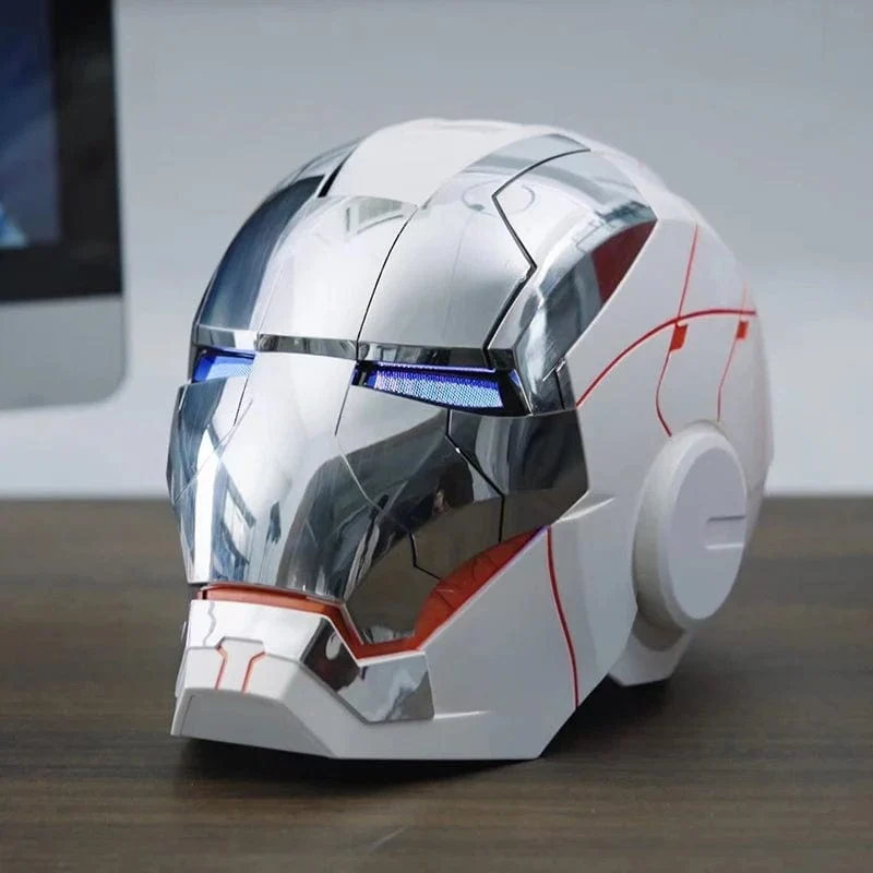 Neu AutoKing 1:1 Mk5 Iron Man Helm Cosplay Sprachsteuerung Augen mit Licht Modell Spielzeug für Erwachsene Elektrisches tragbares Weihnachtsgeschenk