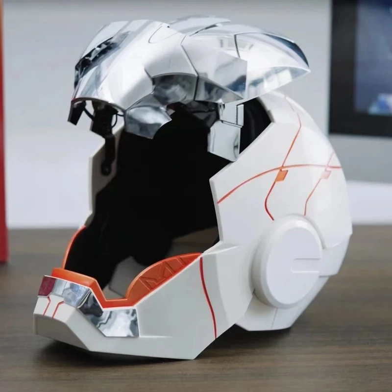 Neu AutoKing 1:1 Mk5 Iron Man Helm Cosplay Sprachsteuerung Augen mit Licht Modell Spielzeug für Erwachsene Elektrisches tragbares Weihnachtsgeschenk