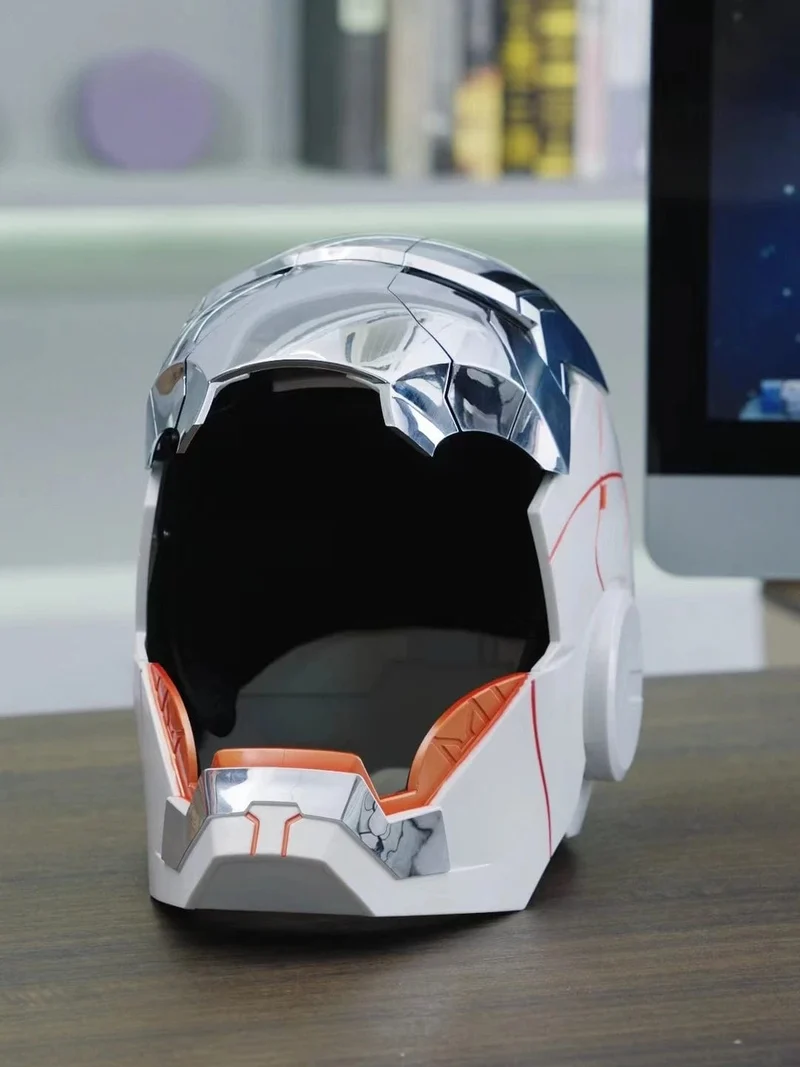 Neu AutoKing 1:1 Mk5 Iron Man Helm Cosplay Sprachsteuerung Augen mit Licht Modell Spielzeug für Erwachsene Elektrisches tragbares Weihnachtsgeschenk